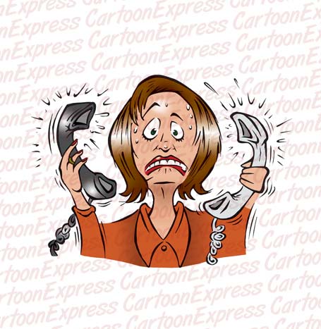 office secretary stressed